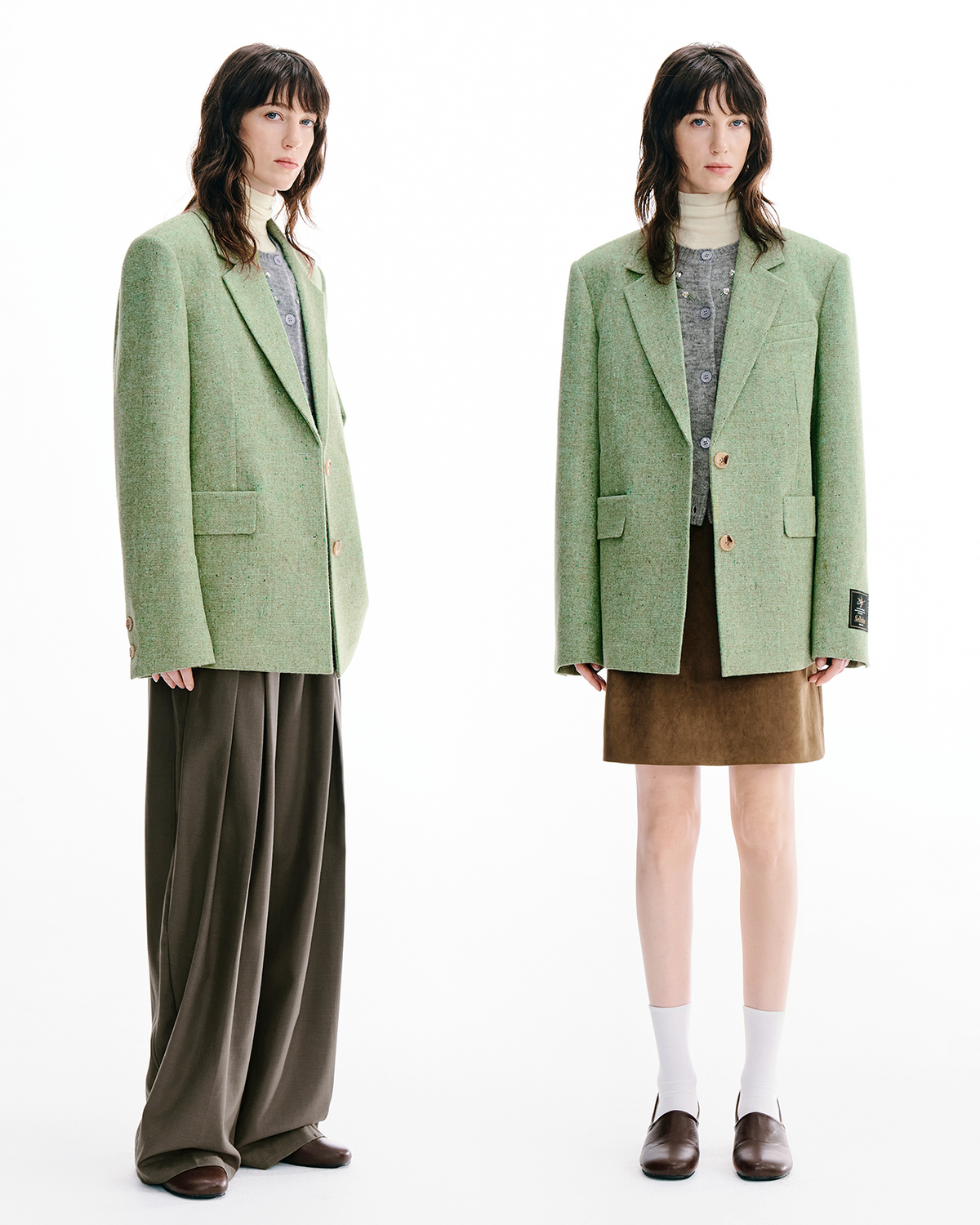 Vintage Relaxed Wool Blend Blazer