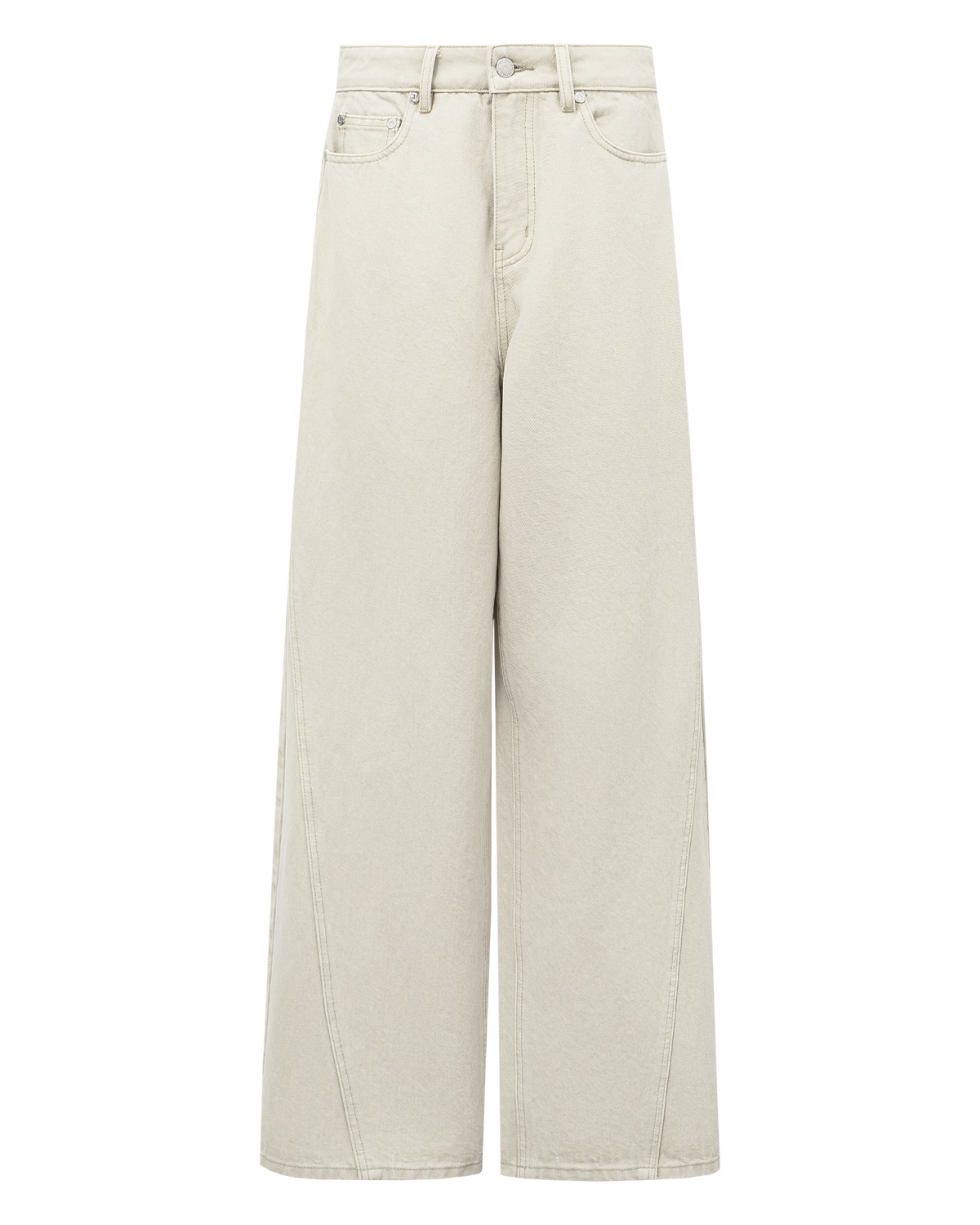 Curved-Leg Jeans – Textured Cotton