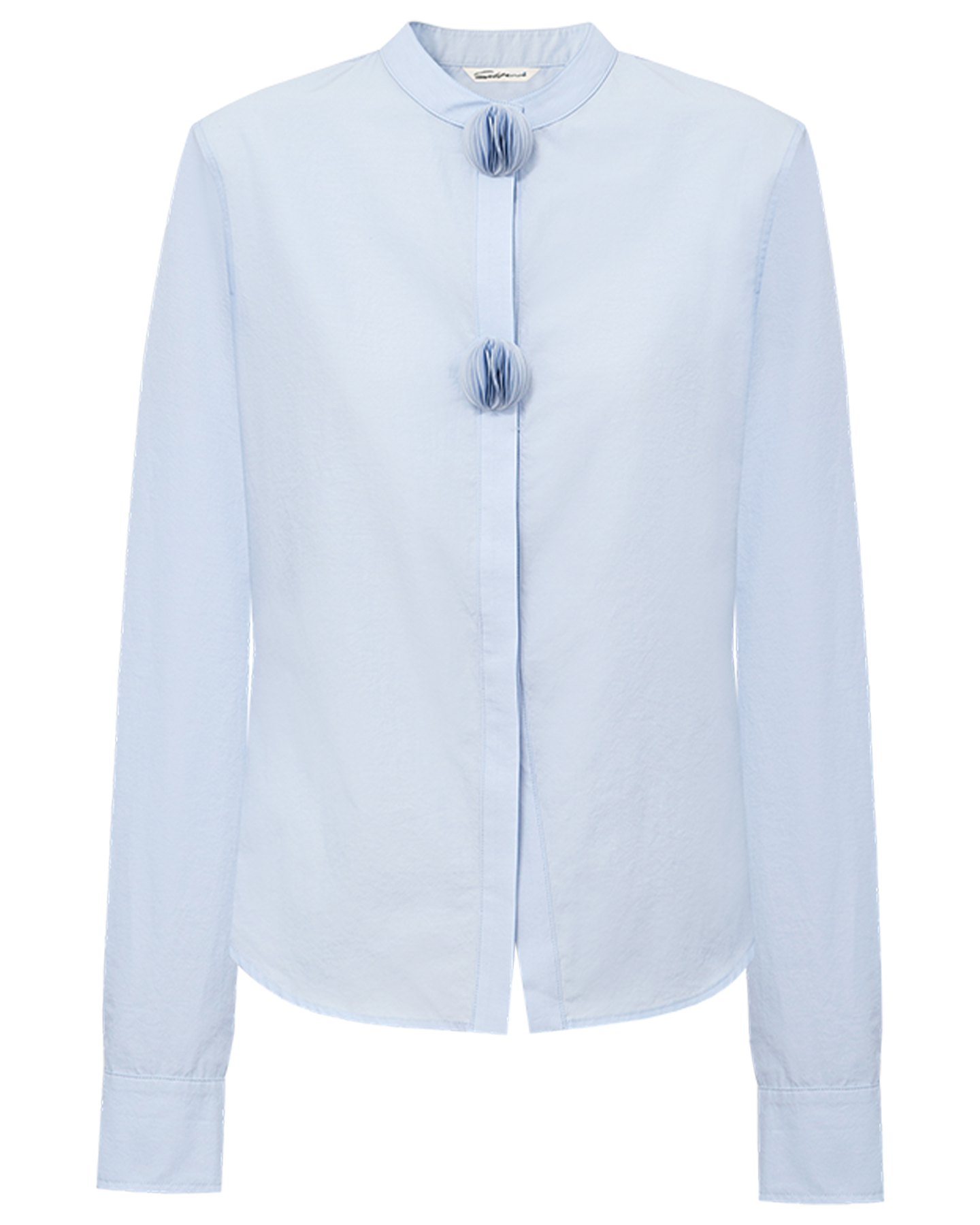 Paper-Ball Detail Long Sleeve Shirt – Cotton-Blend