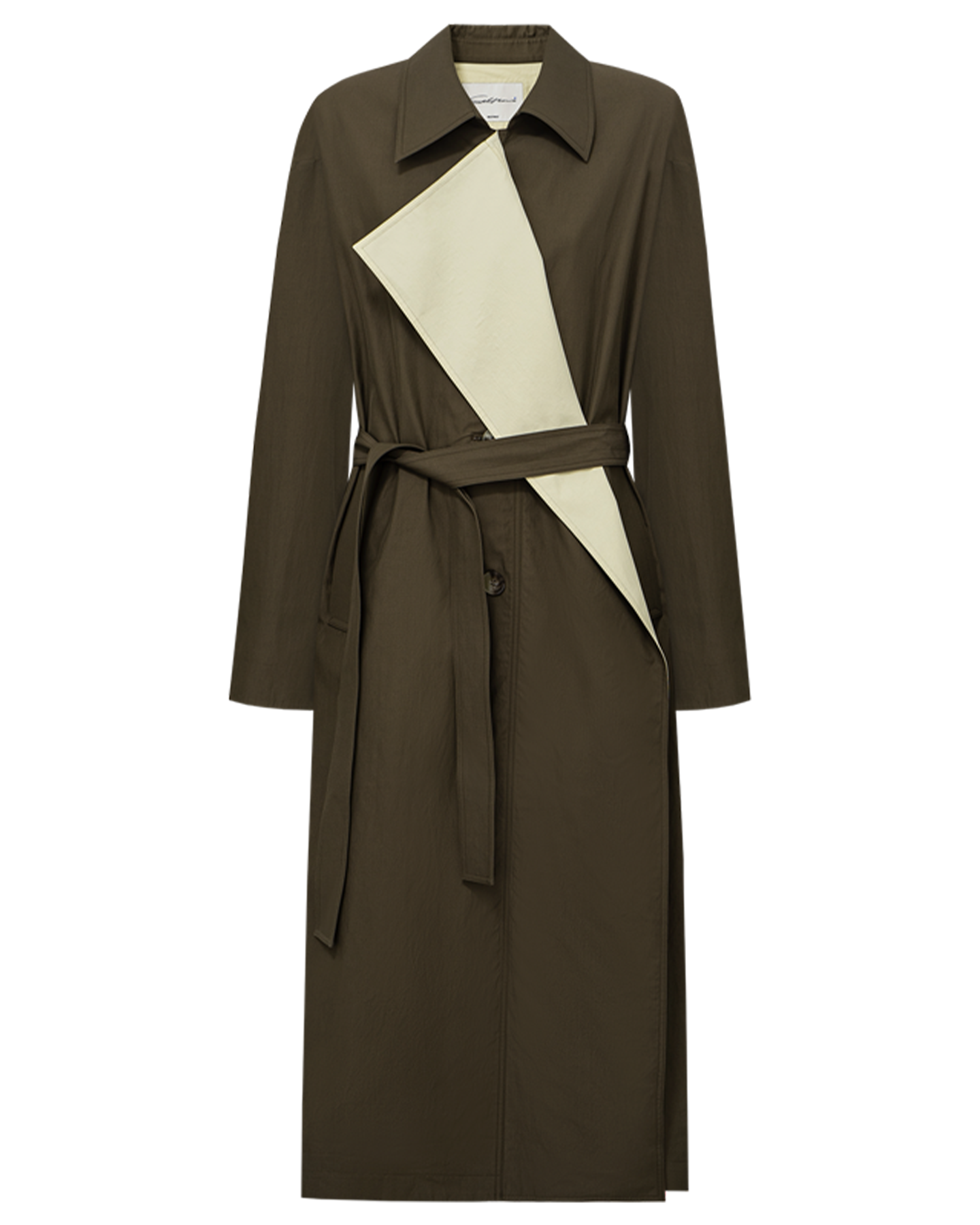 Long Trench Coat – Toasted Brown Cotton-Blend