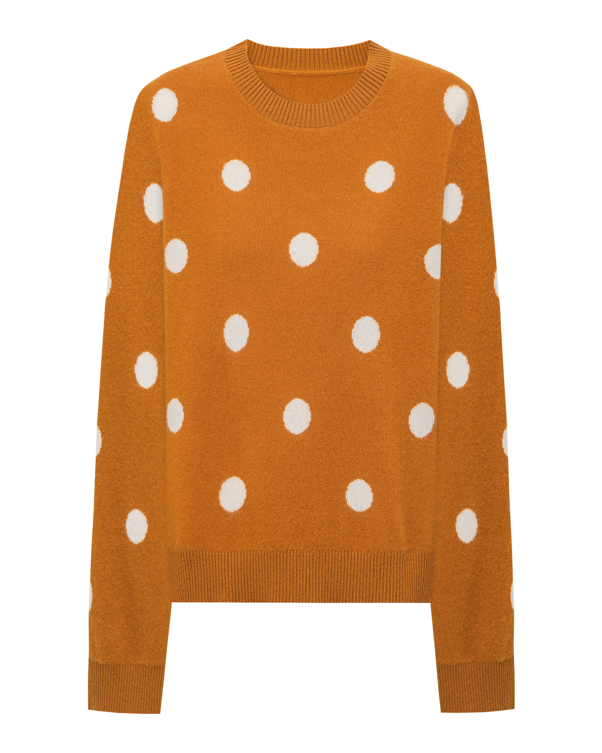 Merino-Blend Polka-Dot Pullover