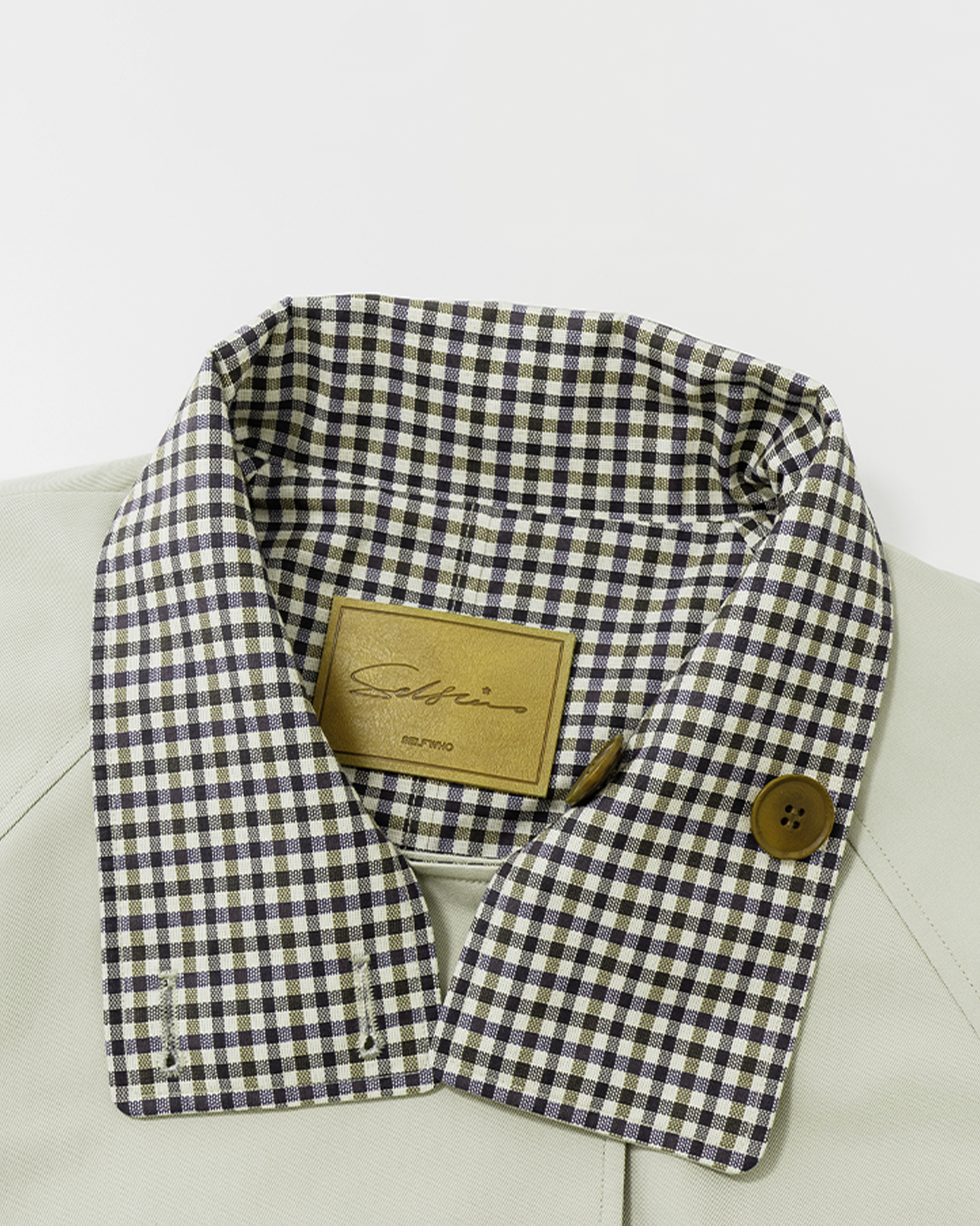 Reversible Check Trench Coat