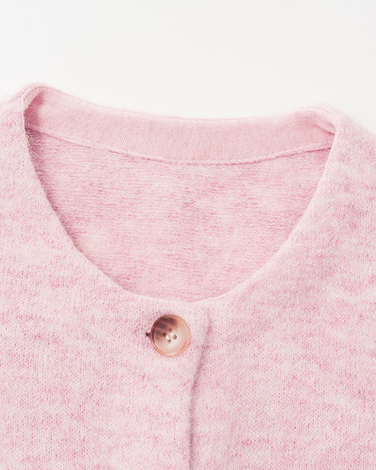 Contrast-Trim Alpaca Cardigan