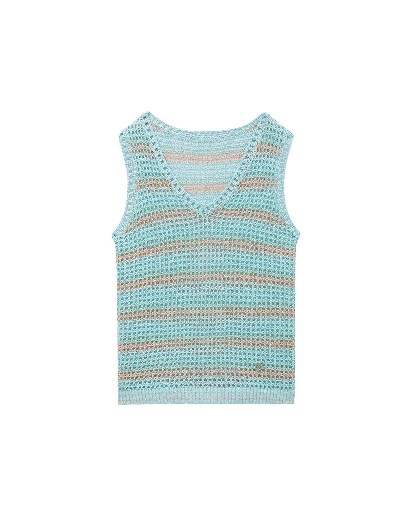 Weaver Striped All-Match Breathable V-Neck Top