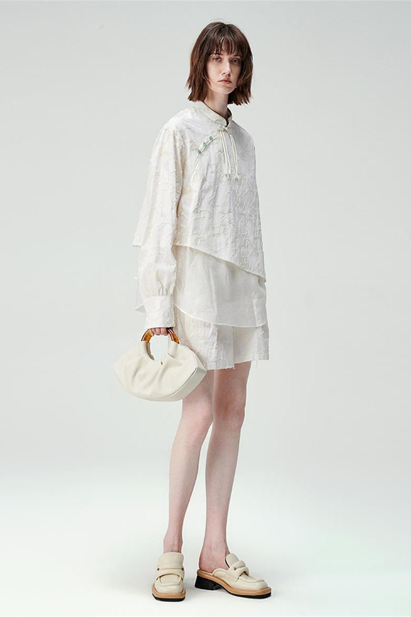 SELFWHO Retro Loose New Chinese Shirt Casual Outerwear
