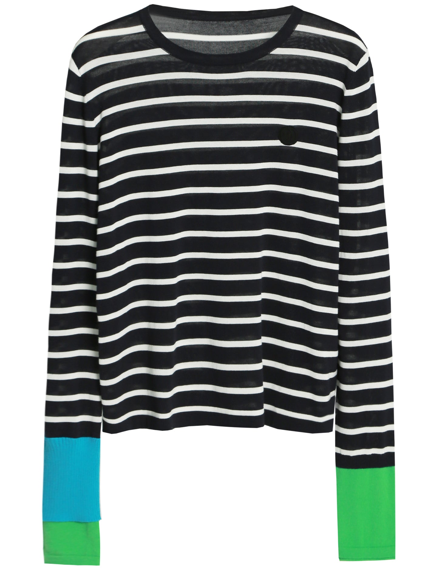 Striped knitted long sleeve top