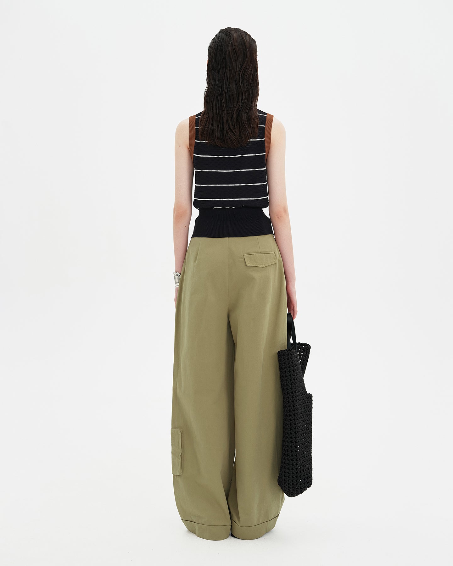 Knitted Striped Waistcoat Vest