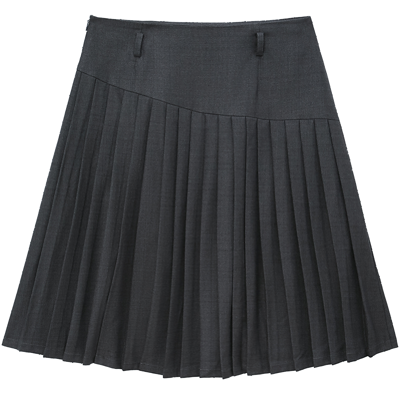 SELFWHO Low-waist drape temperament pleated skirt
