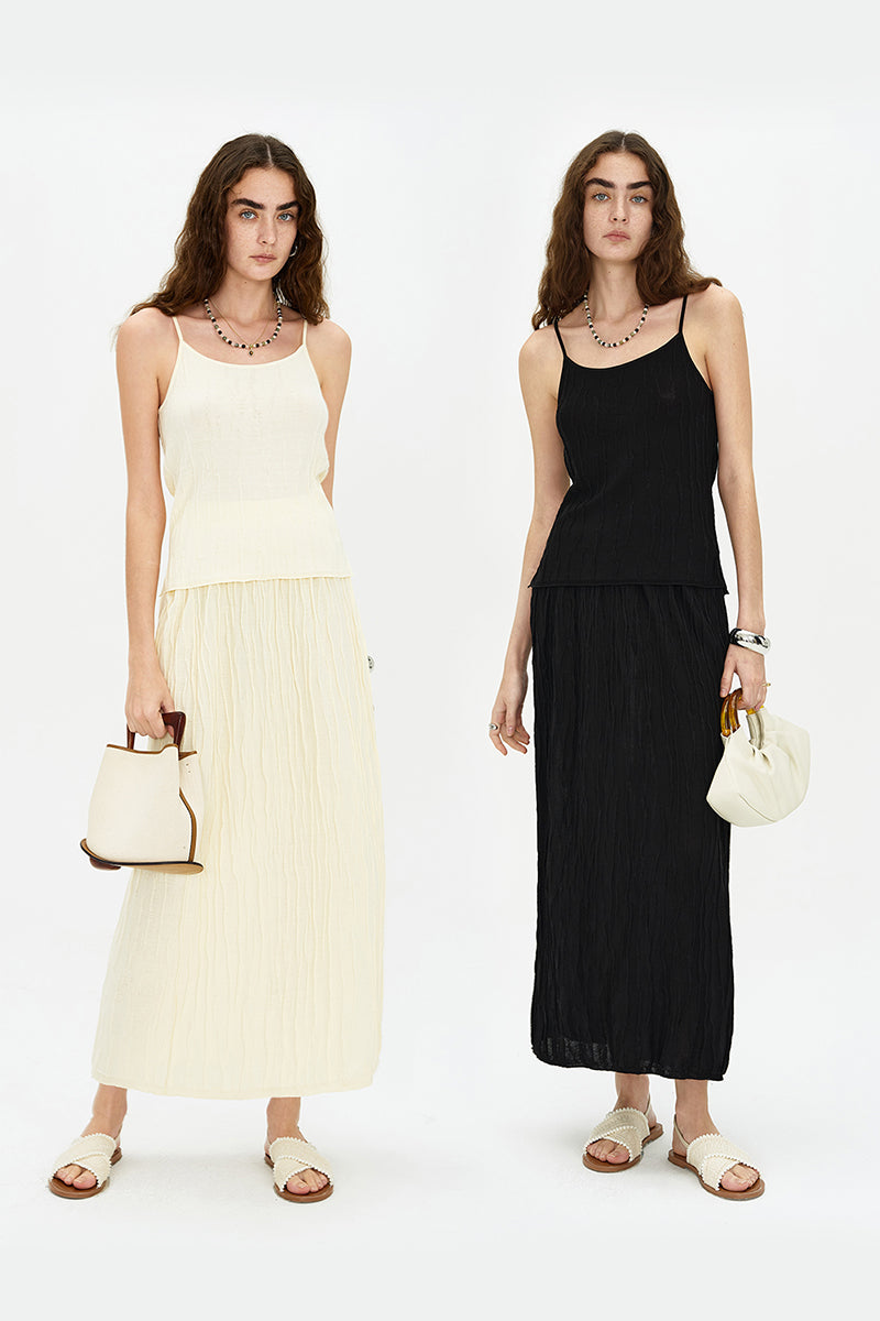 Straight Slim Fit Versatile Knitted Skirt