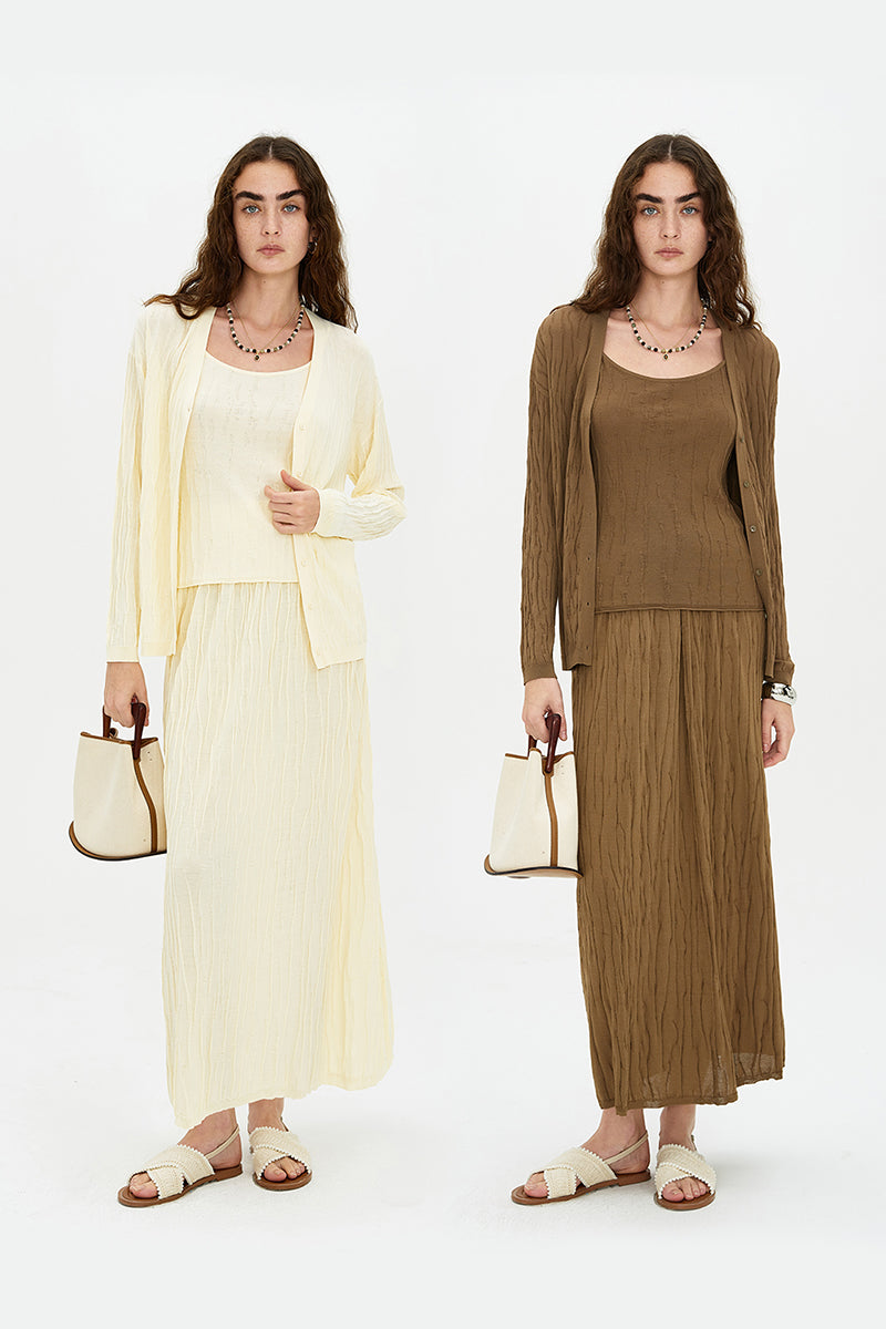 Straight Slim Fit Versatile Knitted Skirt