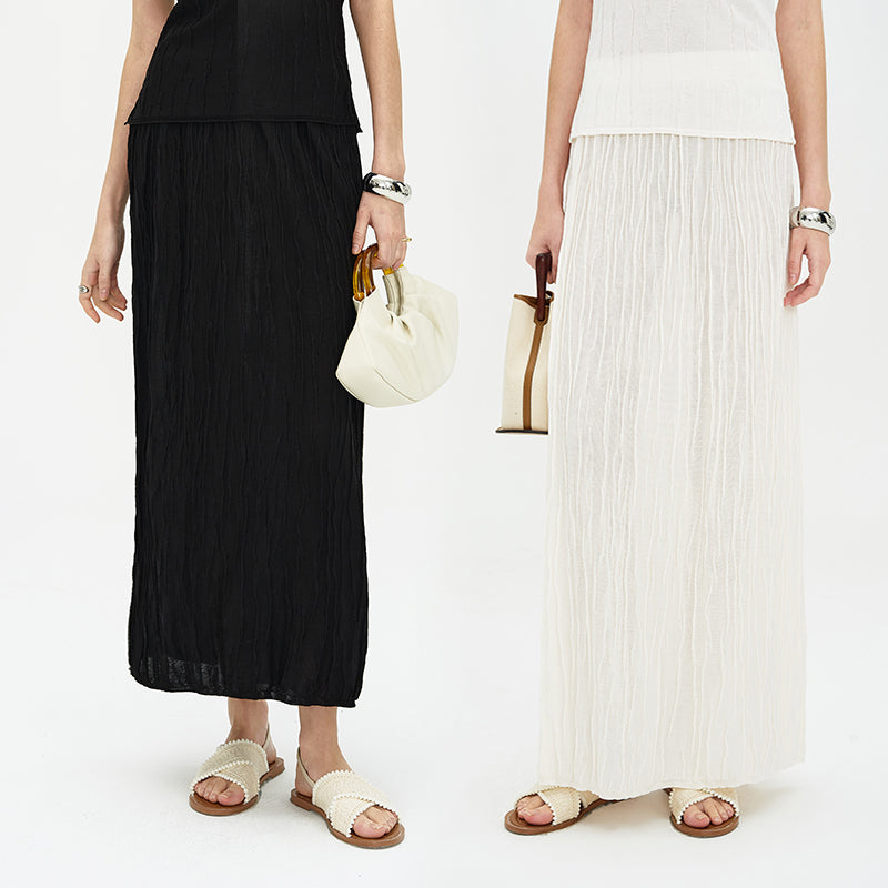 Straight Slim Fit Versatile Knitted Skirt