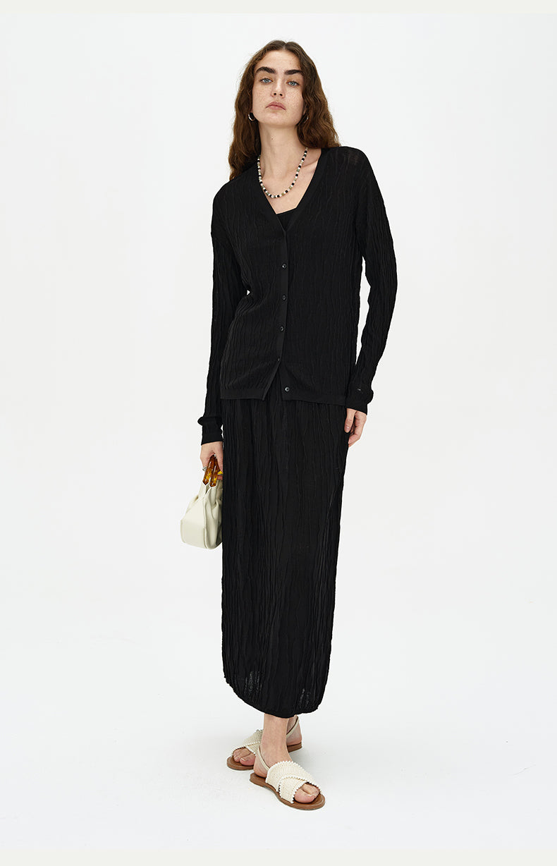 Straight Slim Fit Versatile Knitted Skirt