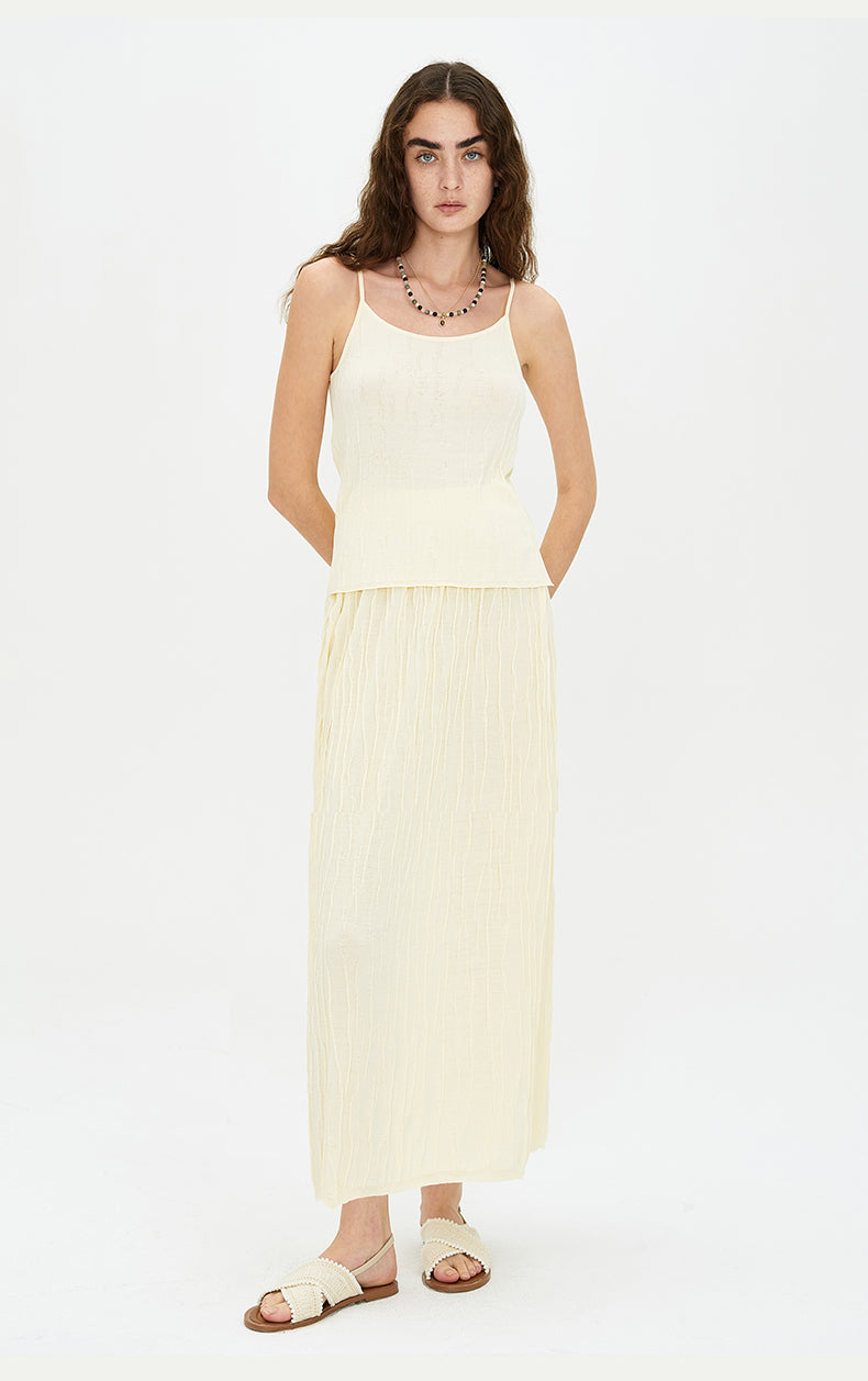 Straight Slim Fit Versatile Knitted Skirt