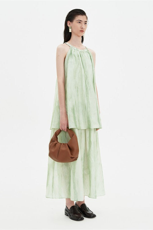 Mint Mambo Double Layer Maxi Dress