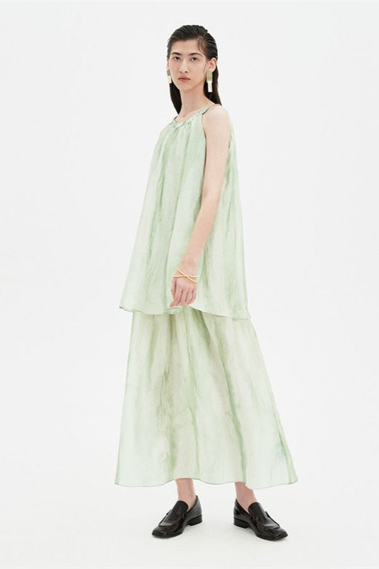 Mint Mambo Double Layer Maxi Dress