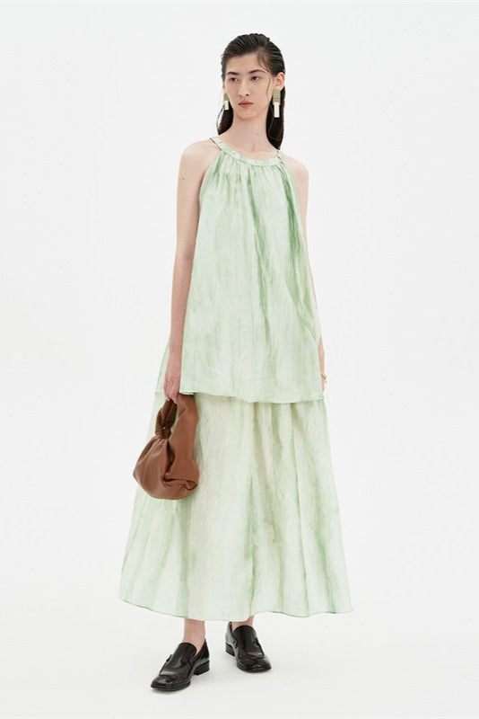 Mint Mambo Double Layer Maxi Dress