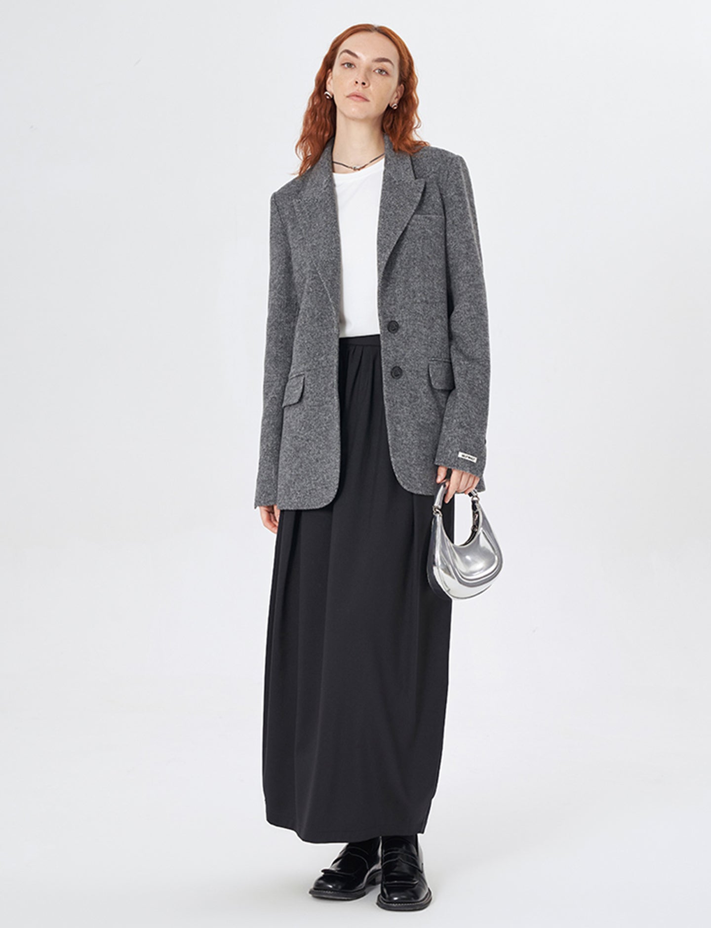 New High-Grade Gray Wool Suit Jacket
