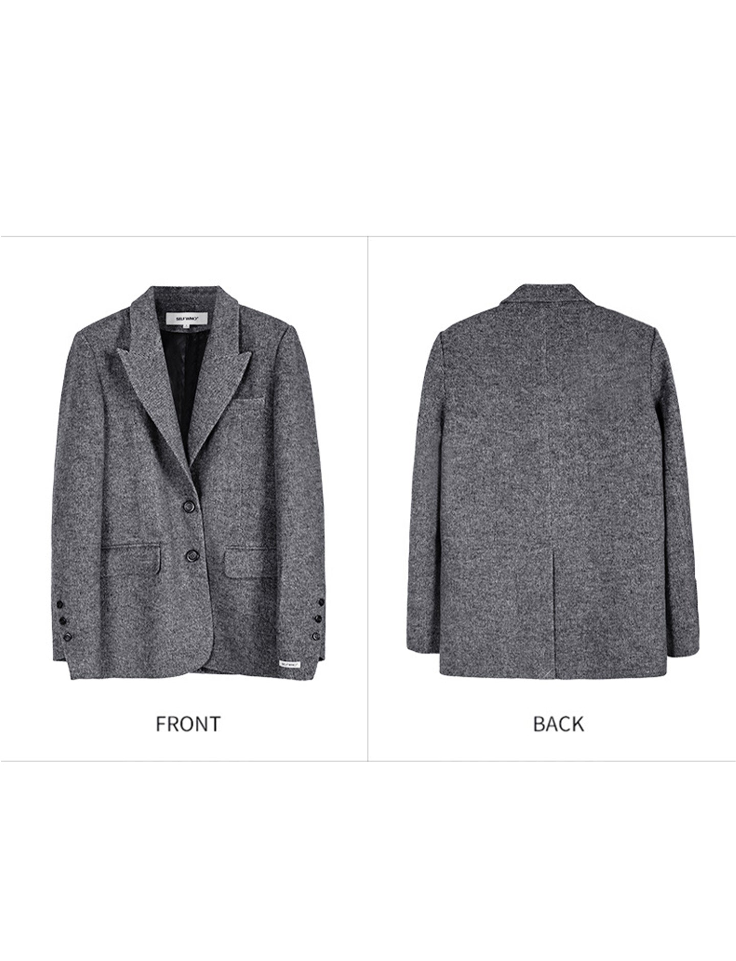 New High-Grade Gray Wool Suit Jacket