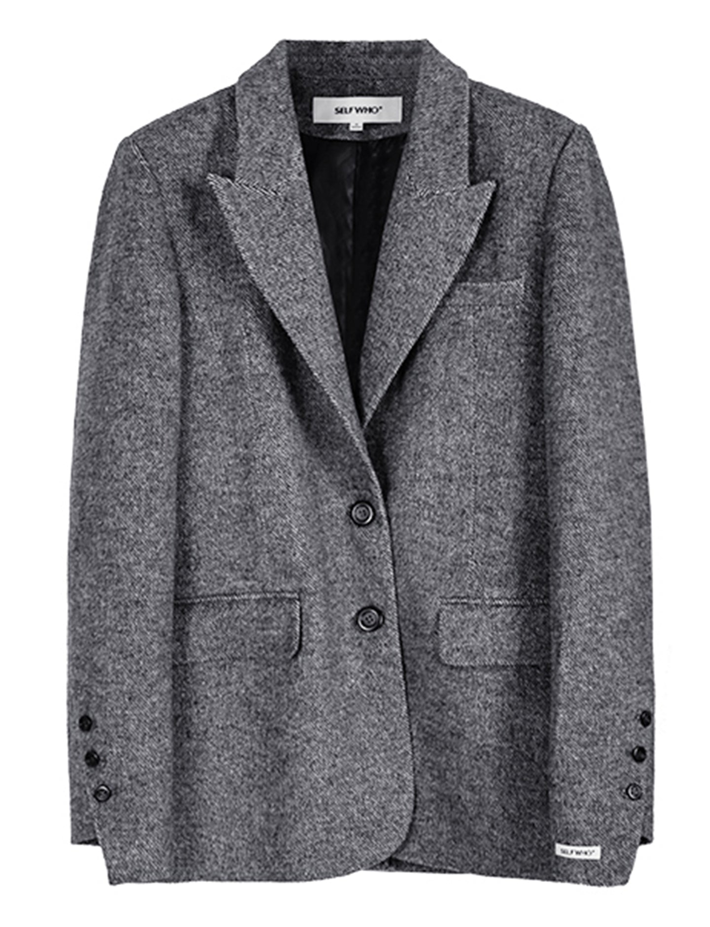 New High-Grade Gray Wool Suit Jacket