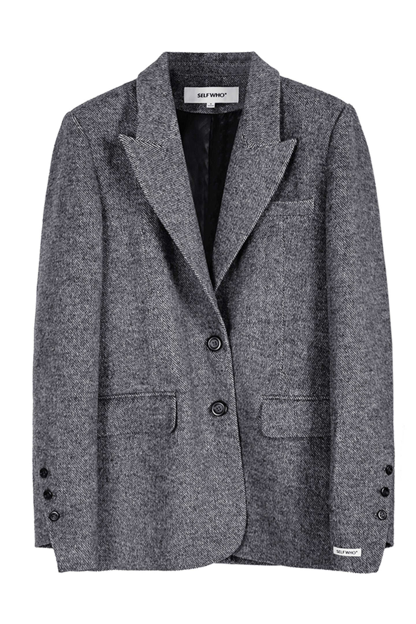 SELFWHO New High-Grade Gray Wool Suit Jacket For Women