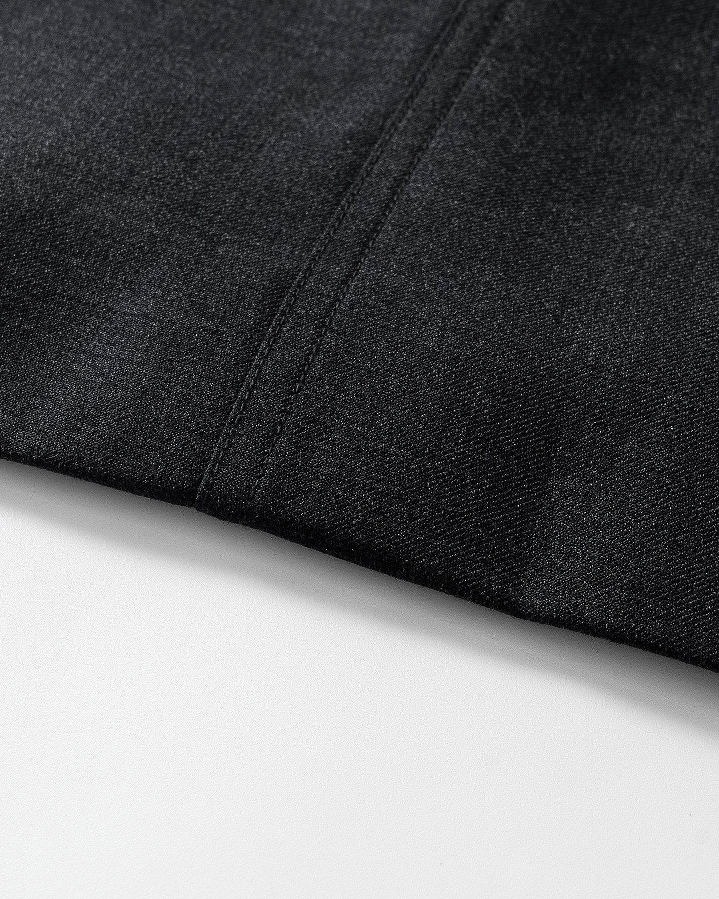 Wool-Blend Pencil Skirt with Wide Waistband and Drawstring