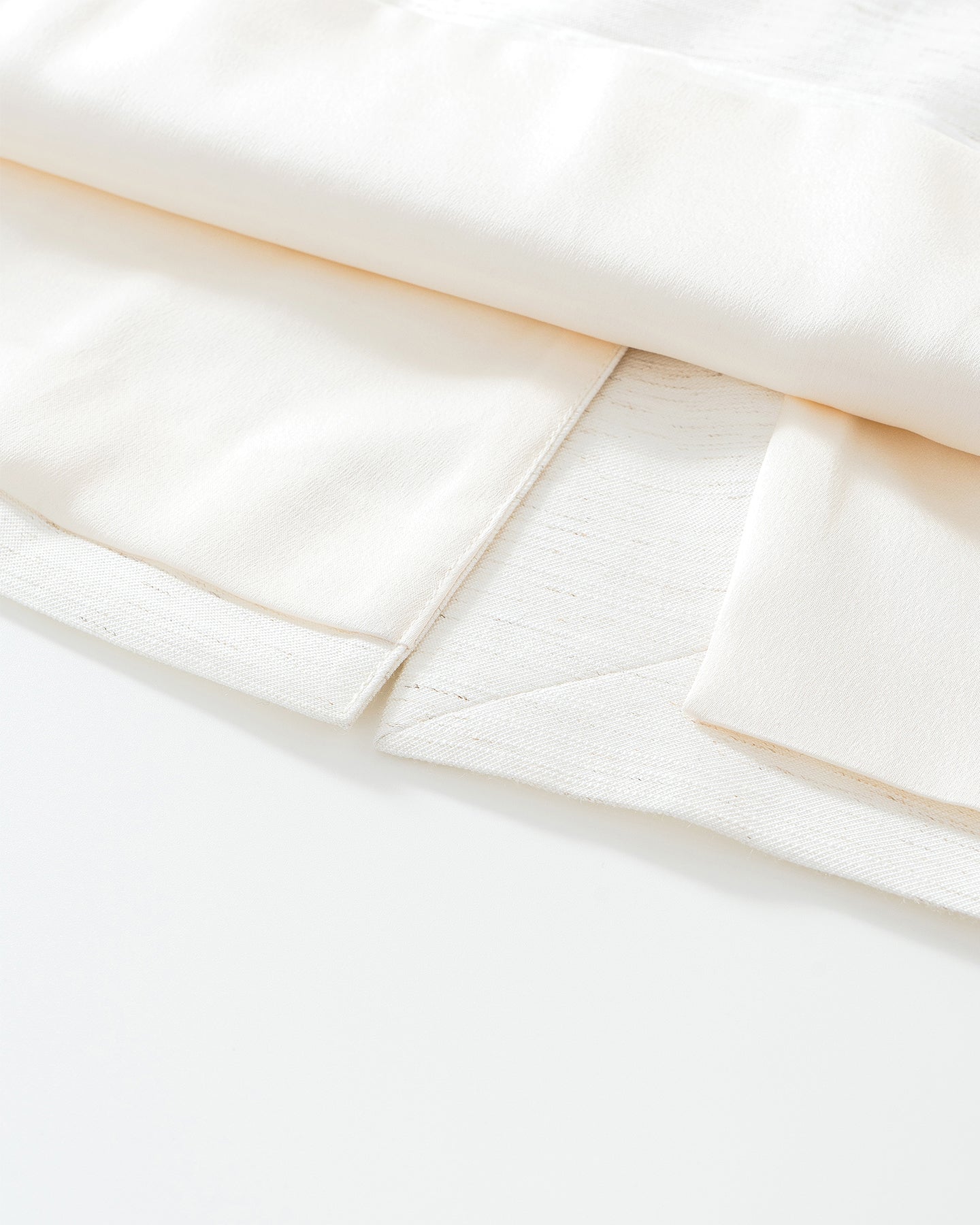 Linen-Blend H-Line Straight Skirt