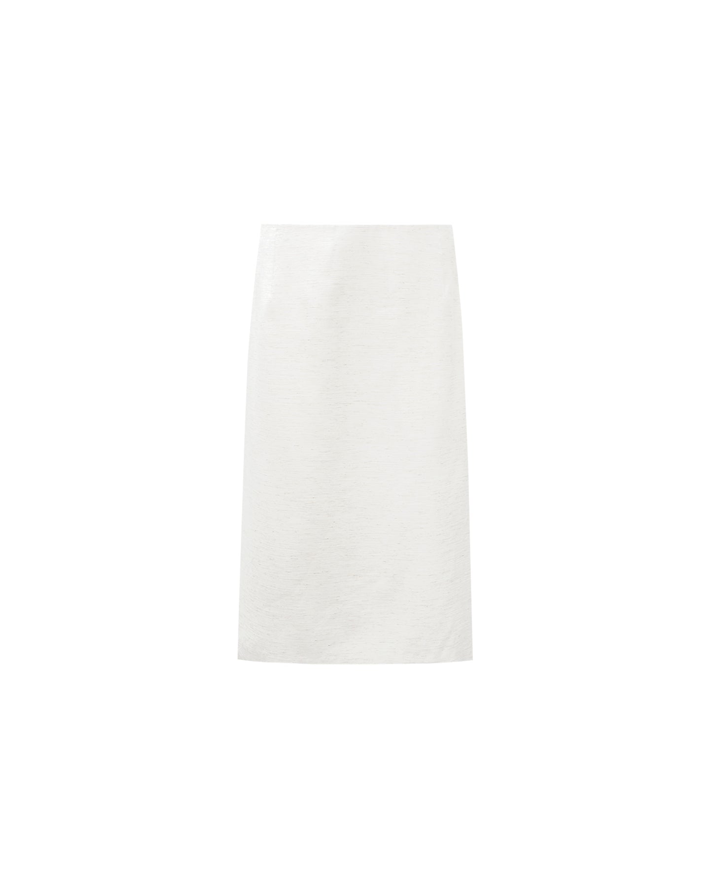 Linen-Blend H-Line Straight Skirt
