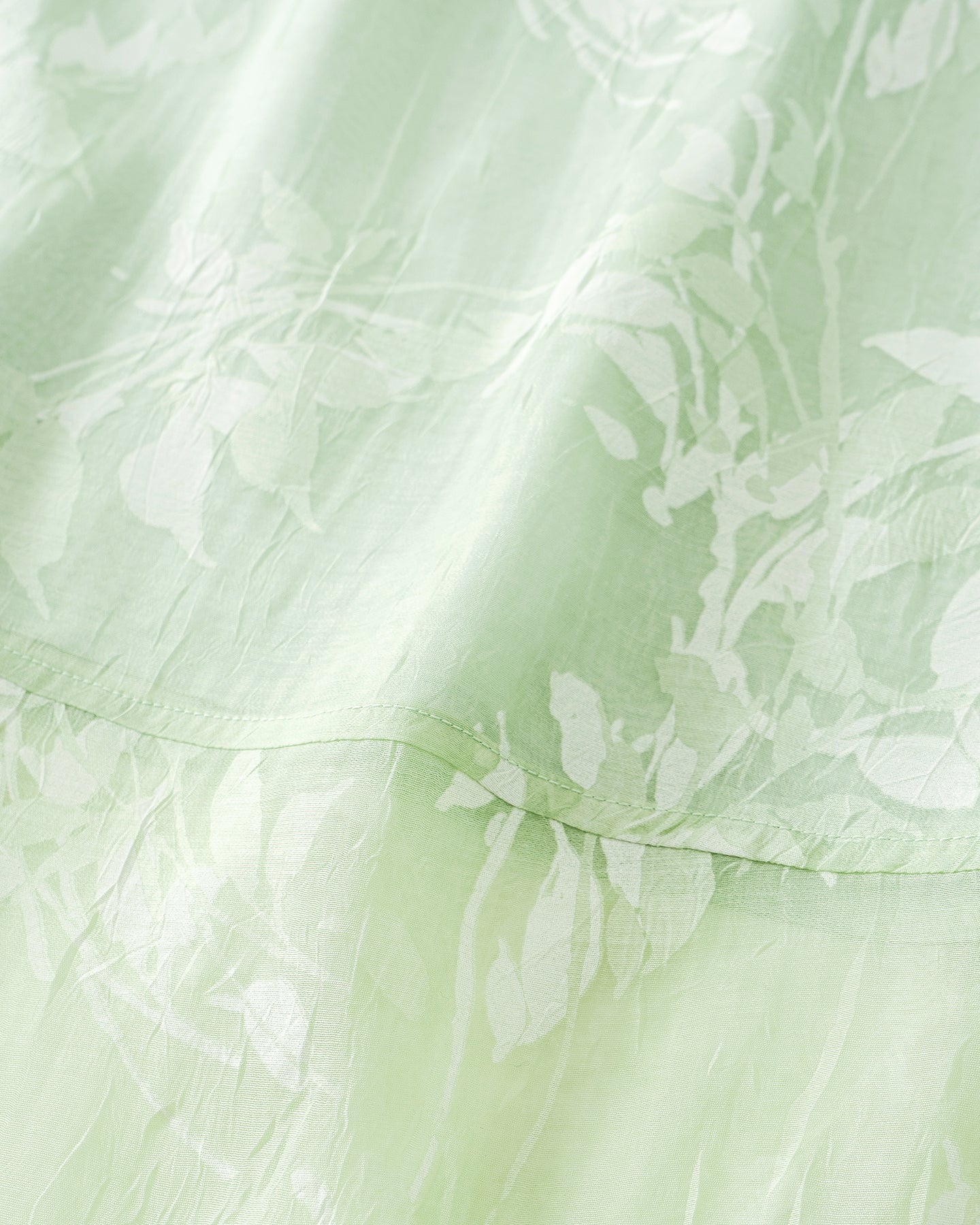 New Chinese-Style Willow Print Cocoon Silhouette — Dress & Vest Set