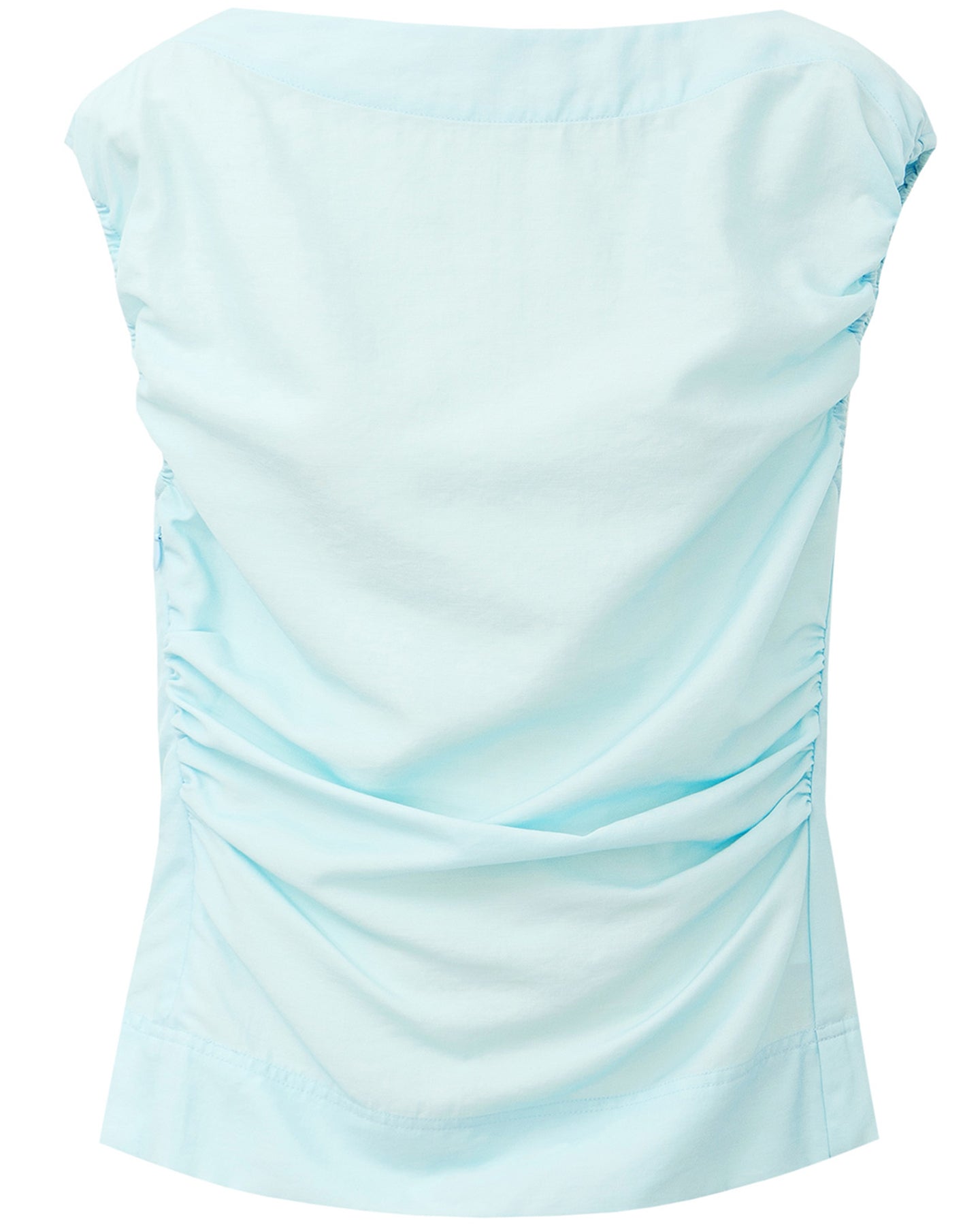 Cotton-Blend Shirred Vest and Skirt