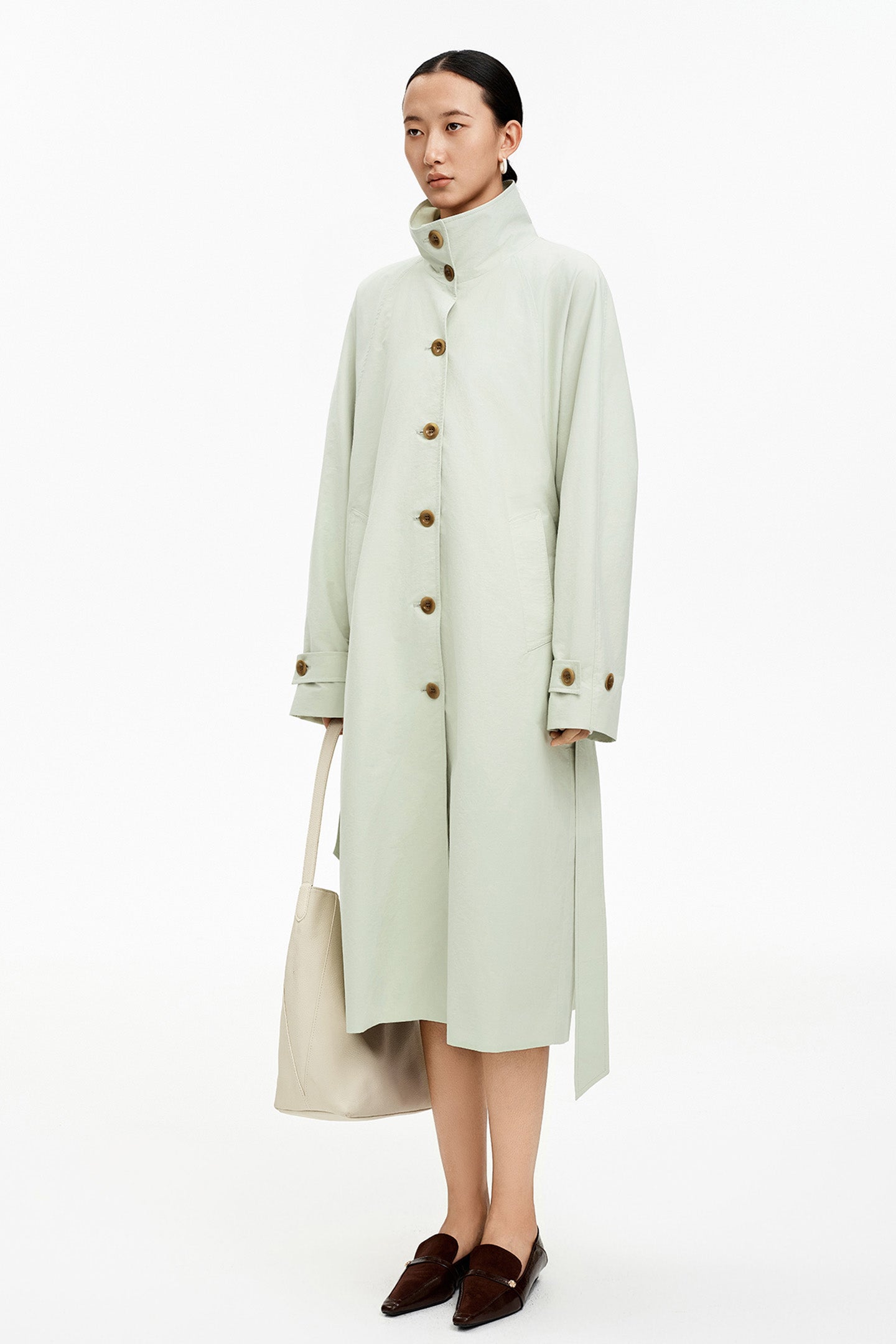 High-Neck Trench Coat