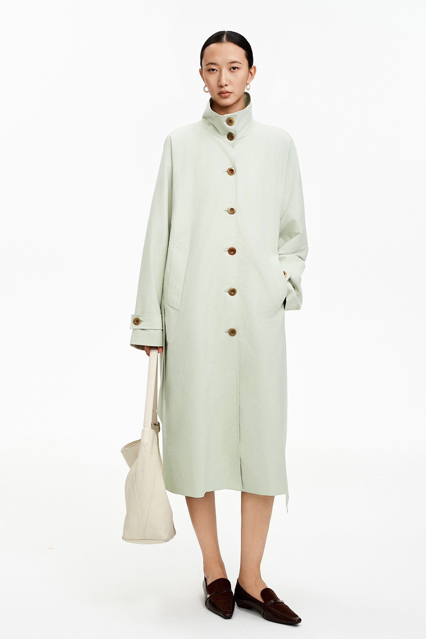 High-Neck Trench Coat