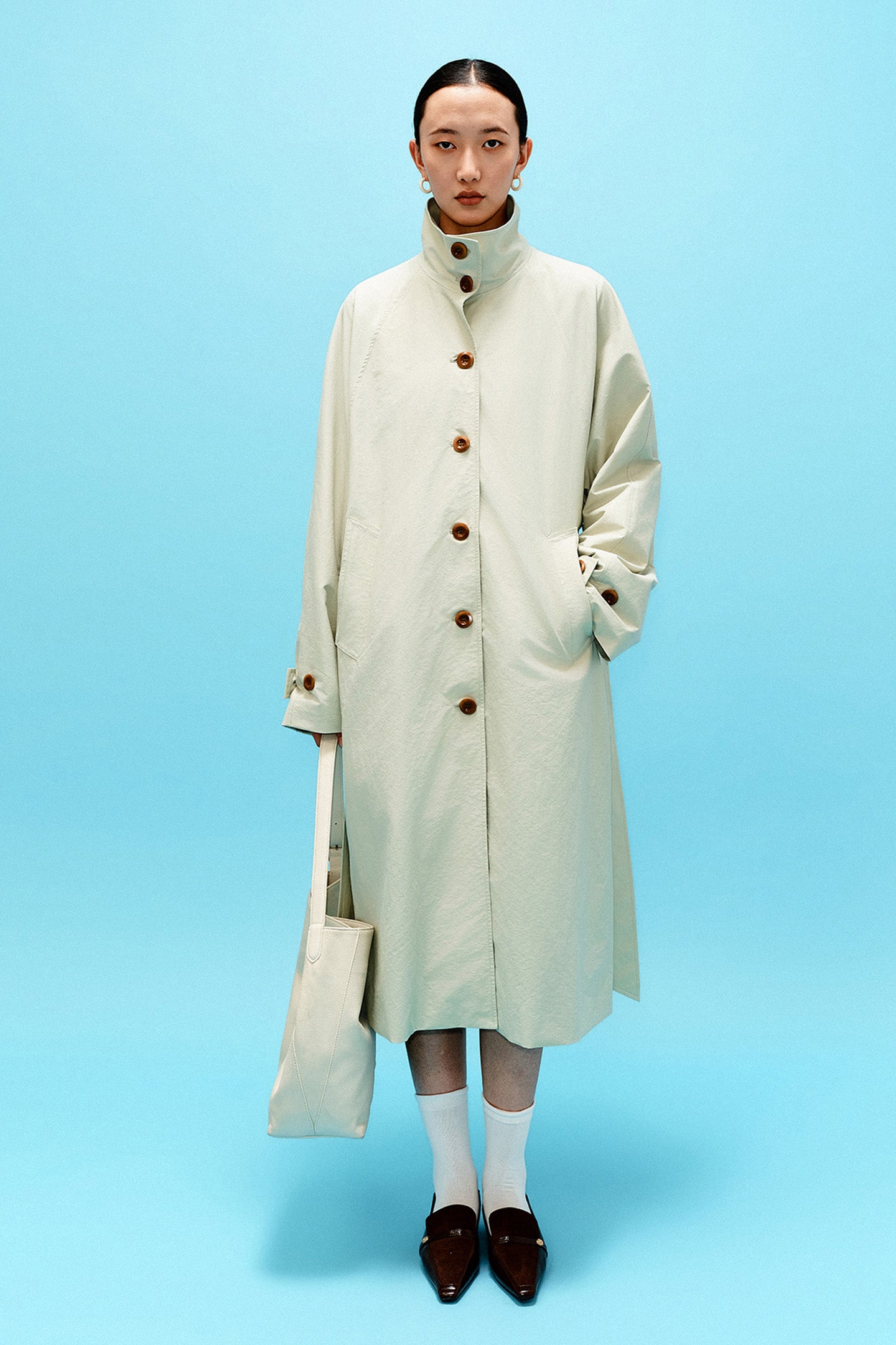 High-Neck Trench Coat