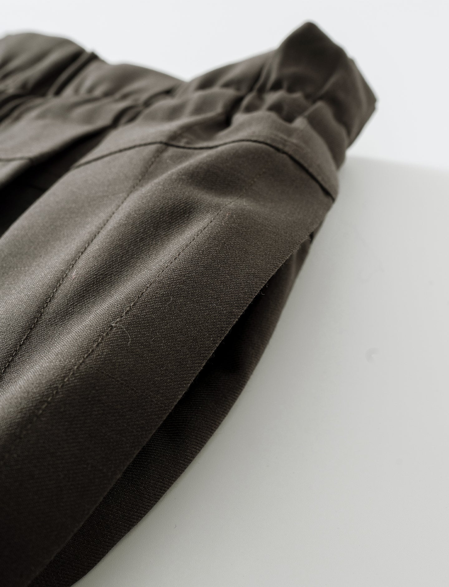 Merino wool blend drawstring casual pants