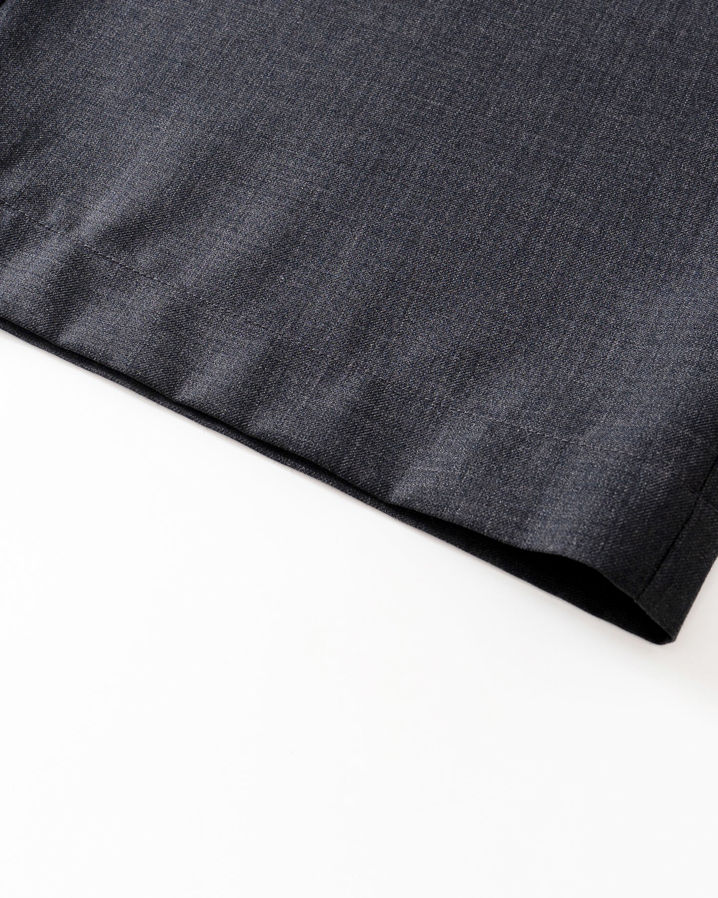 Sheep's Wool Blend Straight-Leg Casual Trousers
