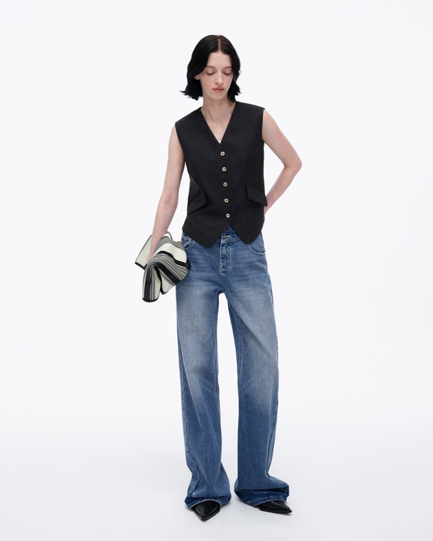 Classic V-Neck Suit Vest Jacket