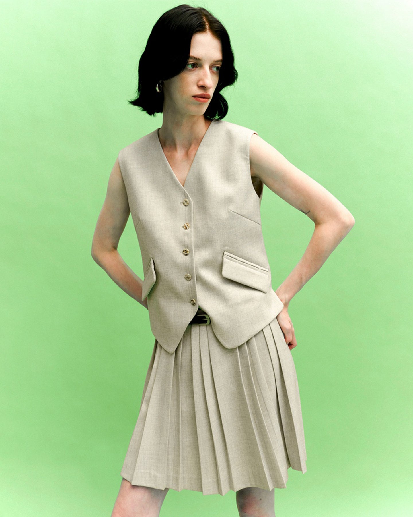 Classic V-Neck Suit Vest Jacket