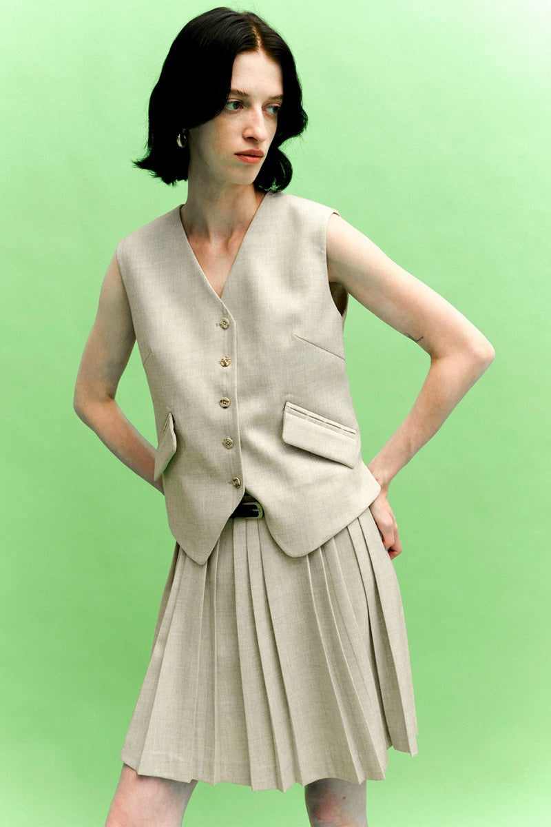 Classic V-Neck Suit Vest Jacket