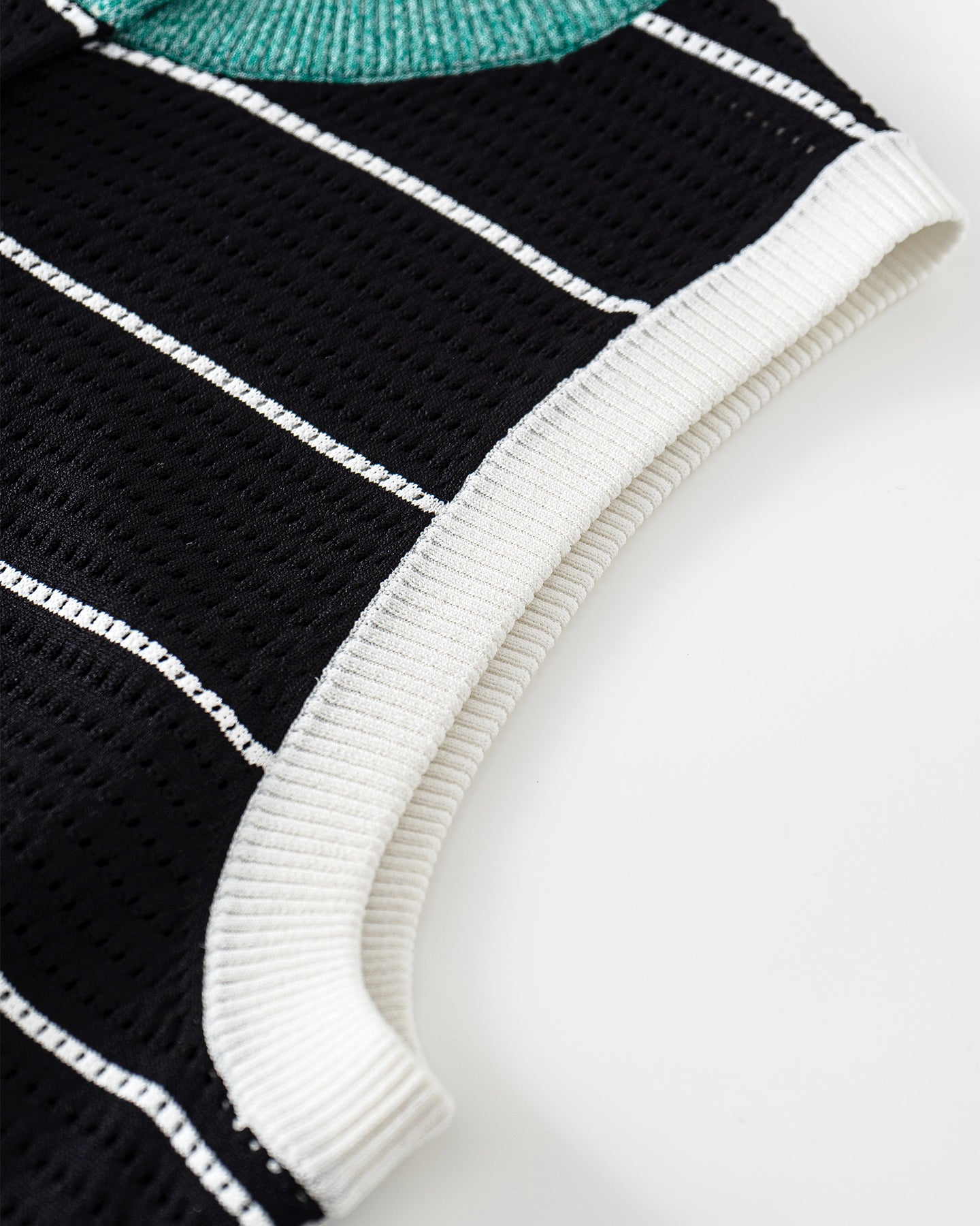 Knitted Striped Waistcoat Vest