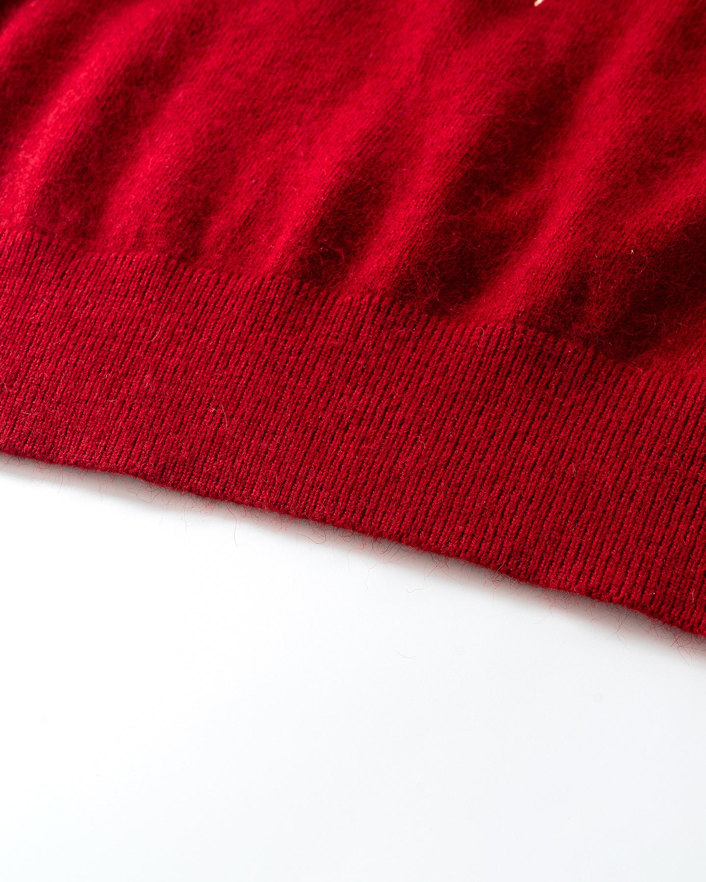Rabbit and wool blend knitted sweater