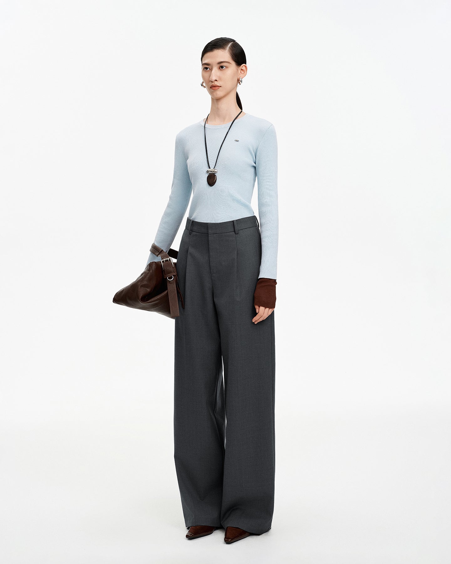 Cotton-Blend Knit Sweater