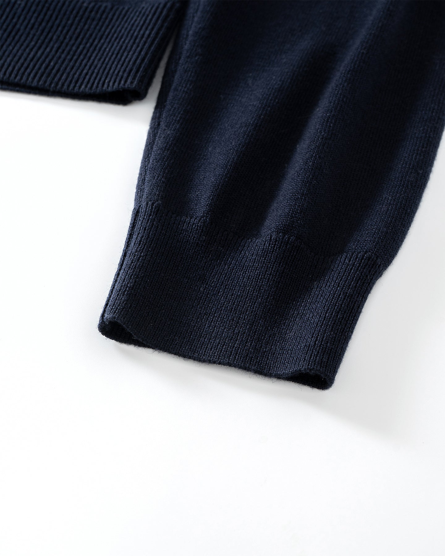 Navy Blue V-Neck Knit Sweater