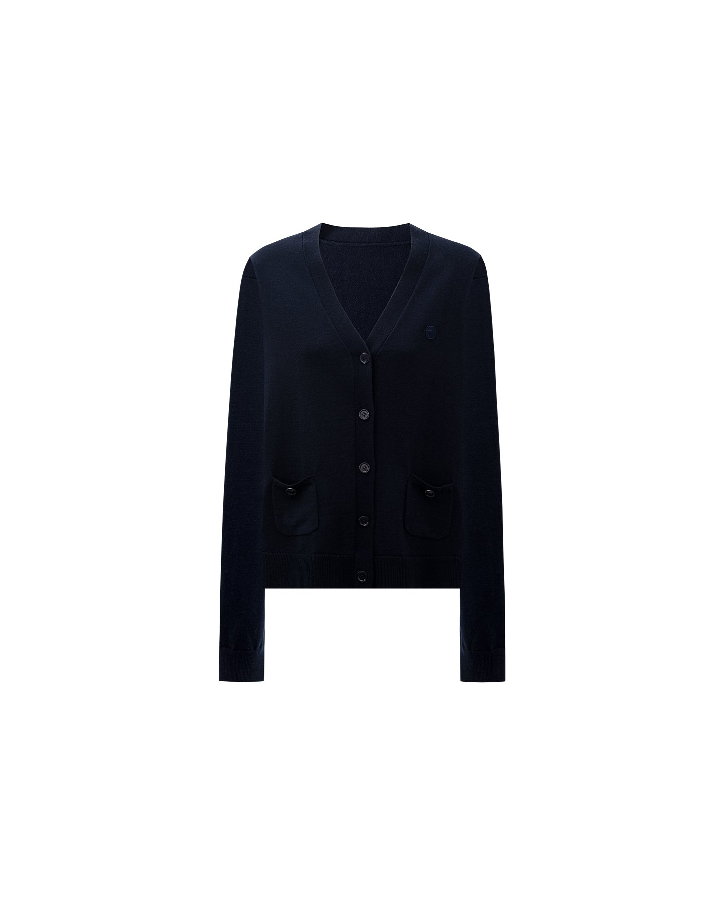 Navy Blue V-Neck Knit Sweater
