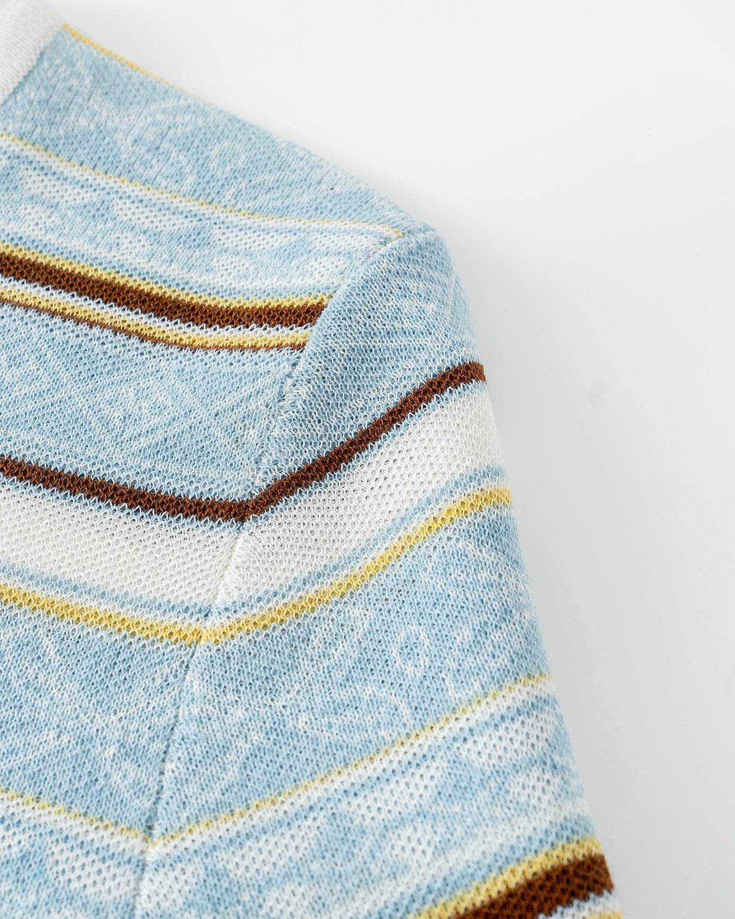 Sheep Wool Blend Striped Cardigan Sweater