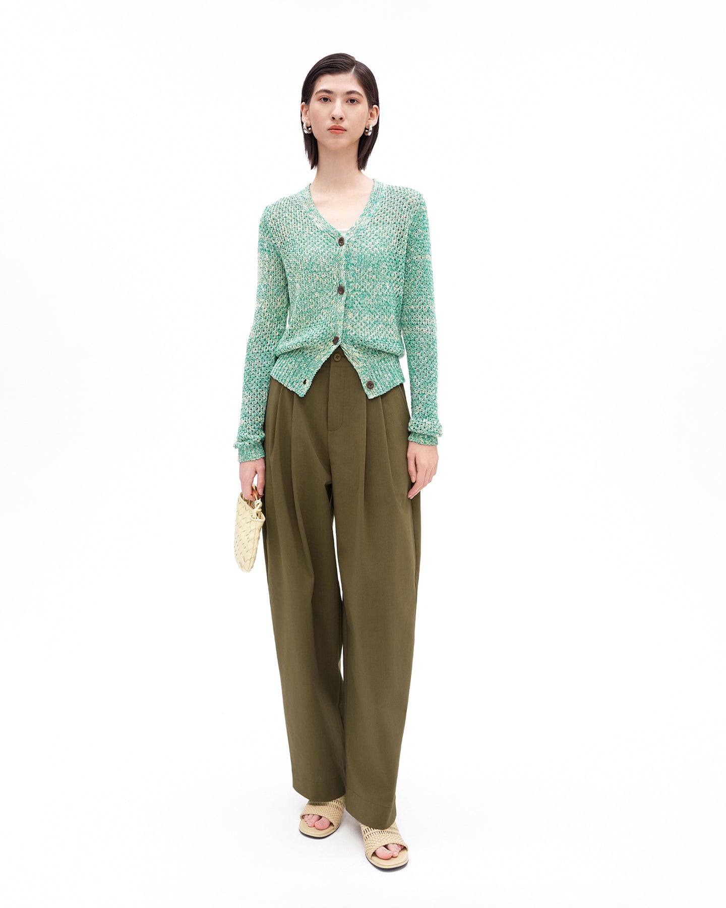 Retro V-neck Knit Cardigan