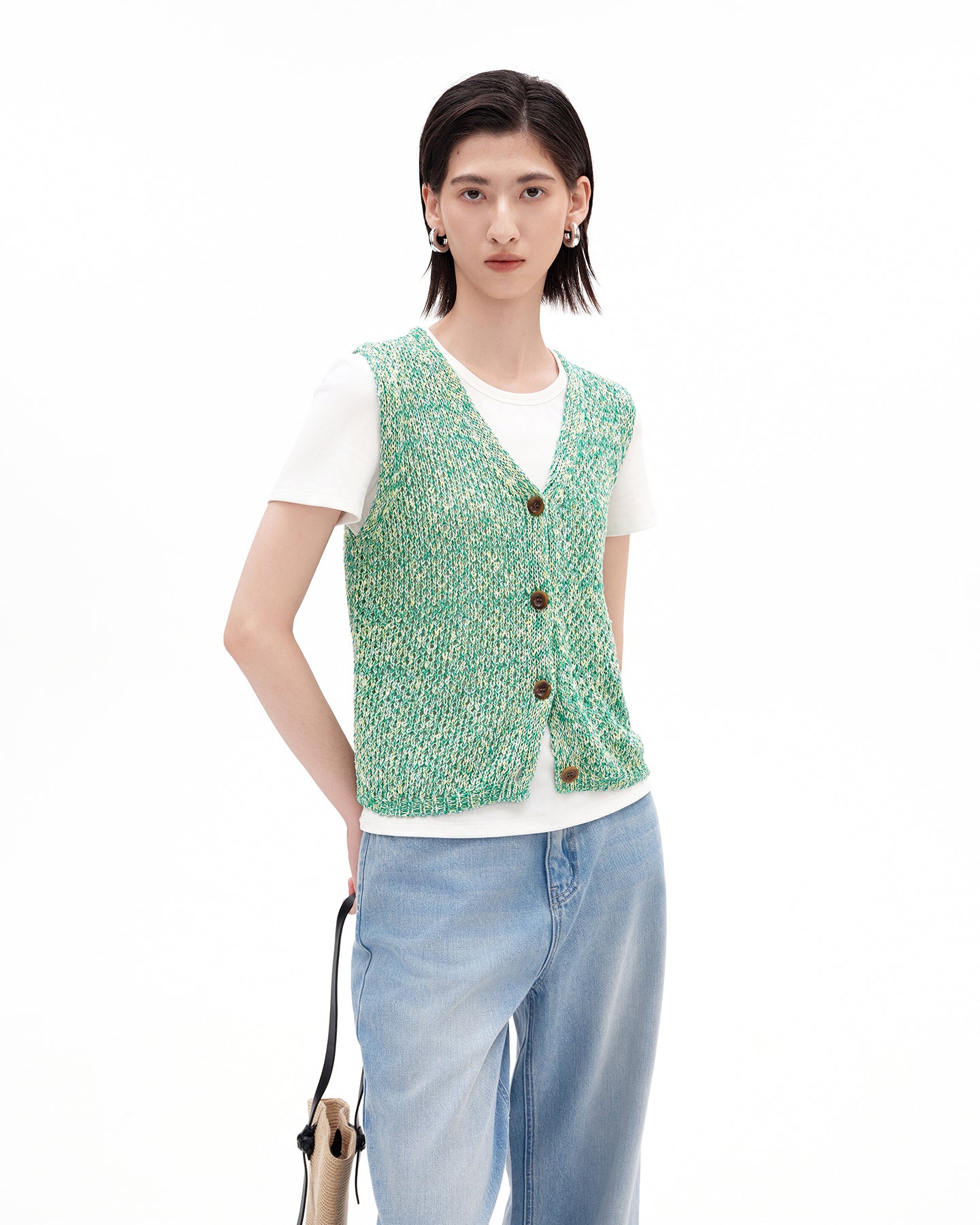 Retro V-neck Knit Cardigan