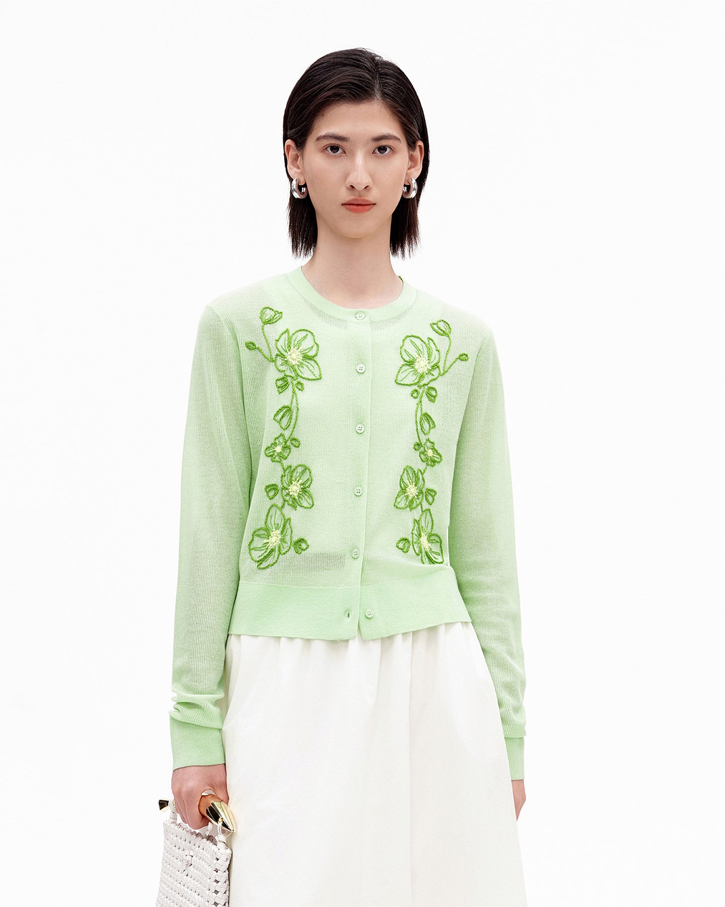 Vintage Floral Knit Cardigan