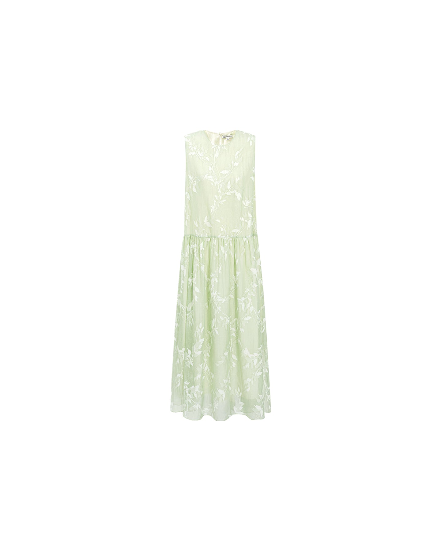 Chinese-Style Willow Branch Print Dress