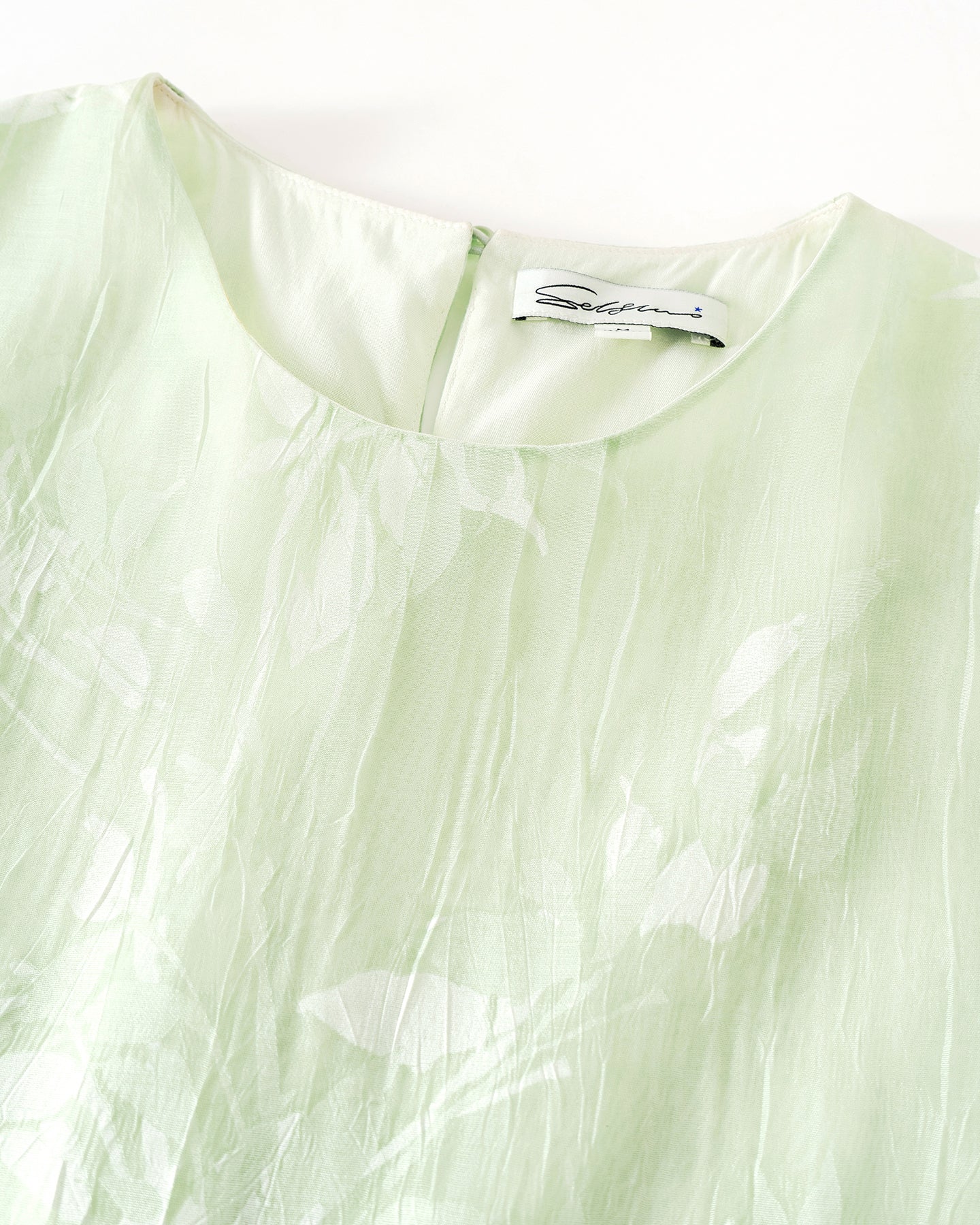 Chinese-Style Willow Branch Print Dress