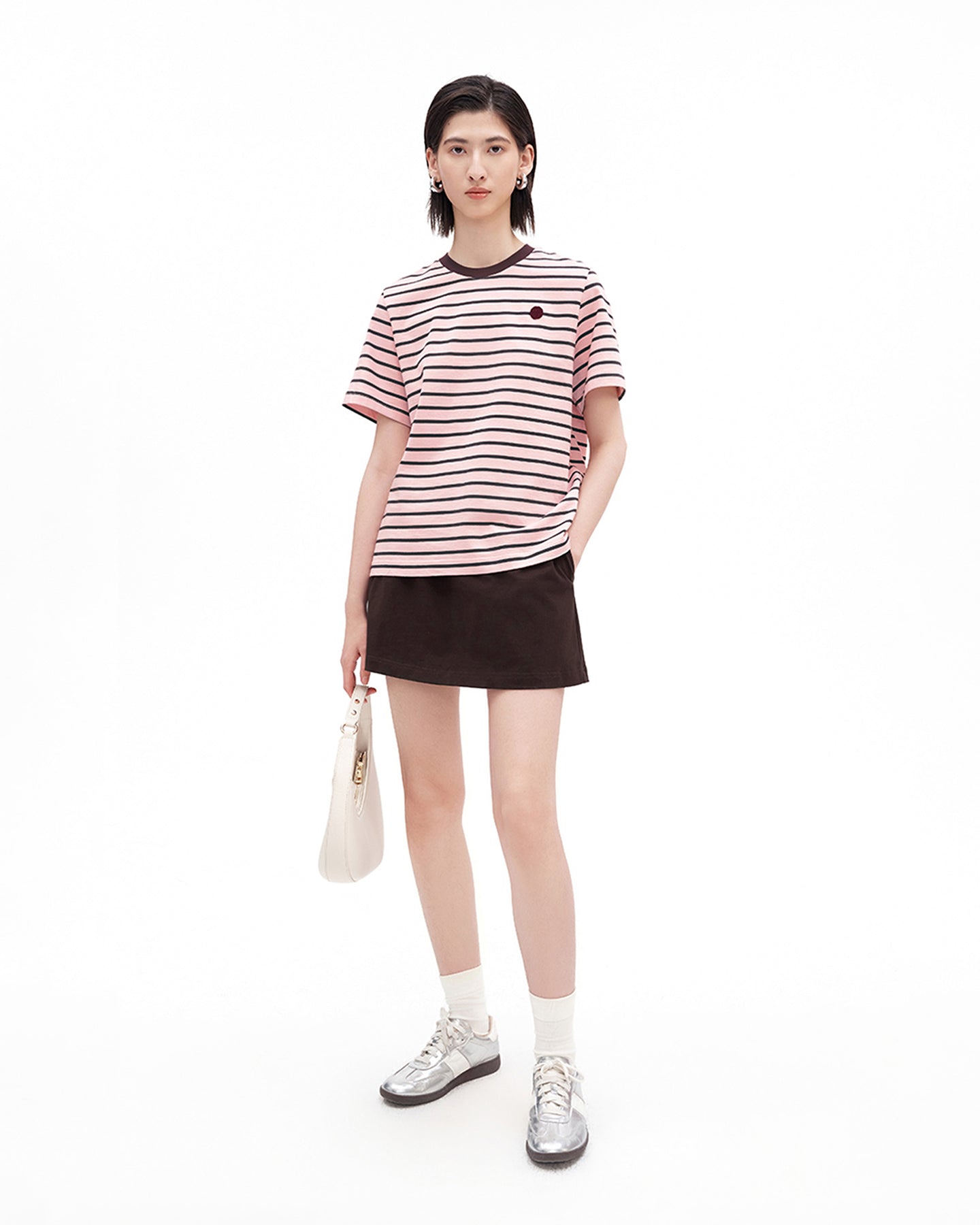 Women's Pure Cotton Striped Short-Sleeve T-Shirt