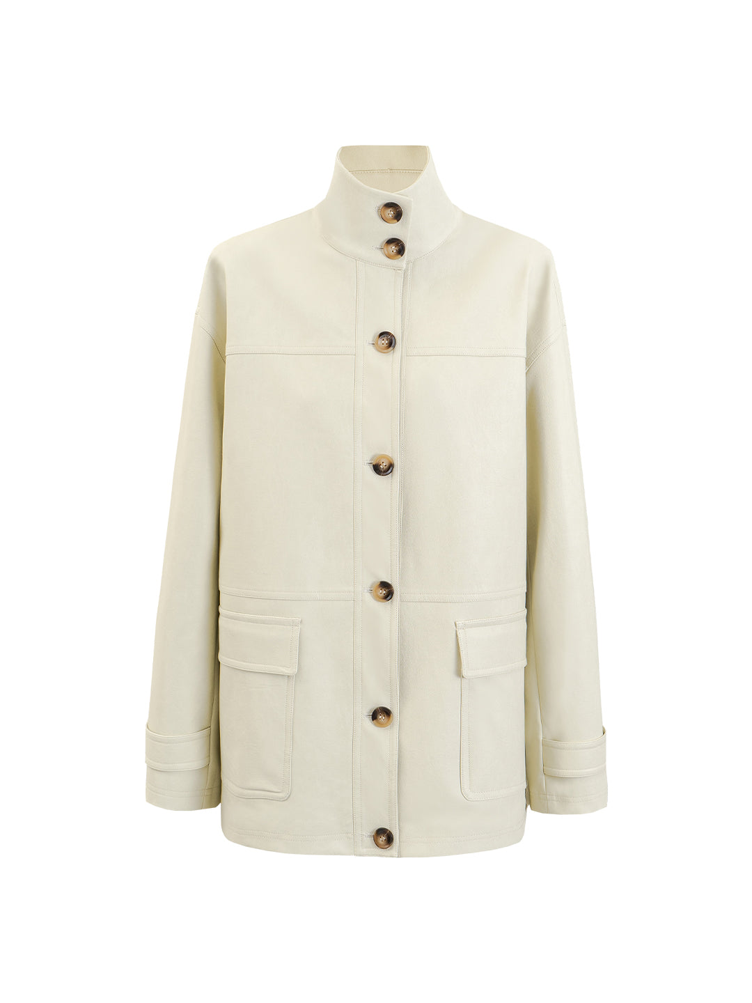 Loose Fit Stand Collar Work Jacket